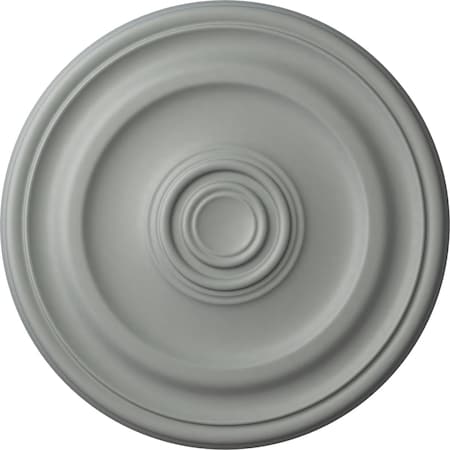 Ekena Millwork Devon Ceiling Medallion (Fits Canopies up to 3 5/8"), 15 3/4"OD x 1 1/2"P, Primed White CM15DE